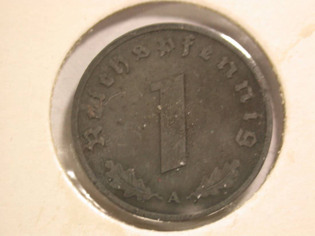  14104 3.Reich 1 Pfennig 1941 A in f.vz/vz Orginalbilder   
