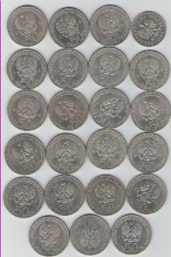  Lot polnischer 50 Zloty Münzen(k247)   