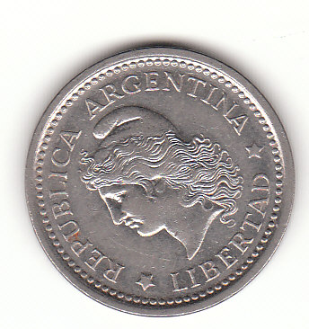  1 Peso Argentienien 1958 (G738 )   