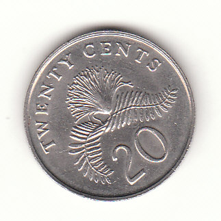 20 Cent Singapore 1991 (F449)   