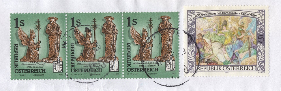  Österreich Briefstück 1994/95 gestempelt   