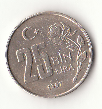  25000 Lira Türkei 1997 (G978)   