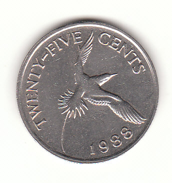  25 cent Bahamas 1988 (G981)   