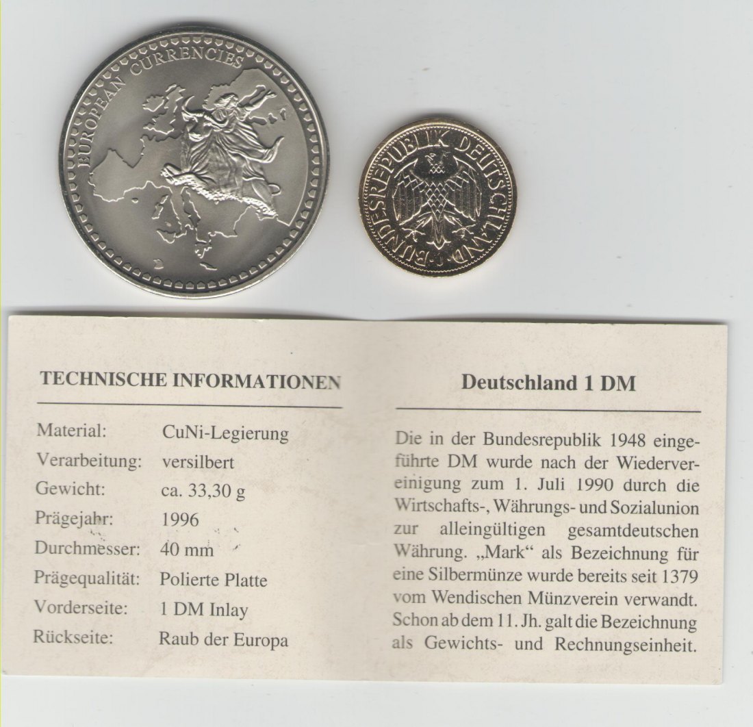  Medaille auf die D-Mark(k278)   
