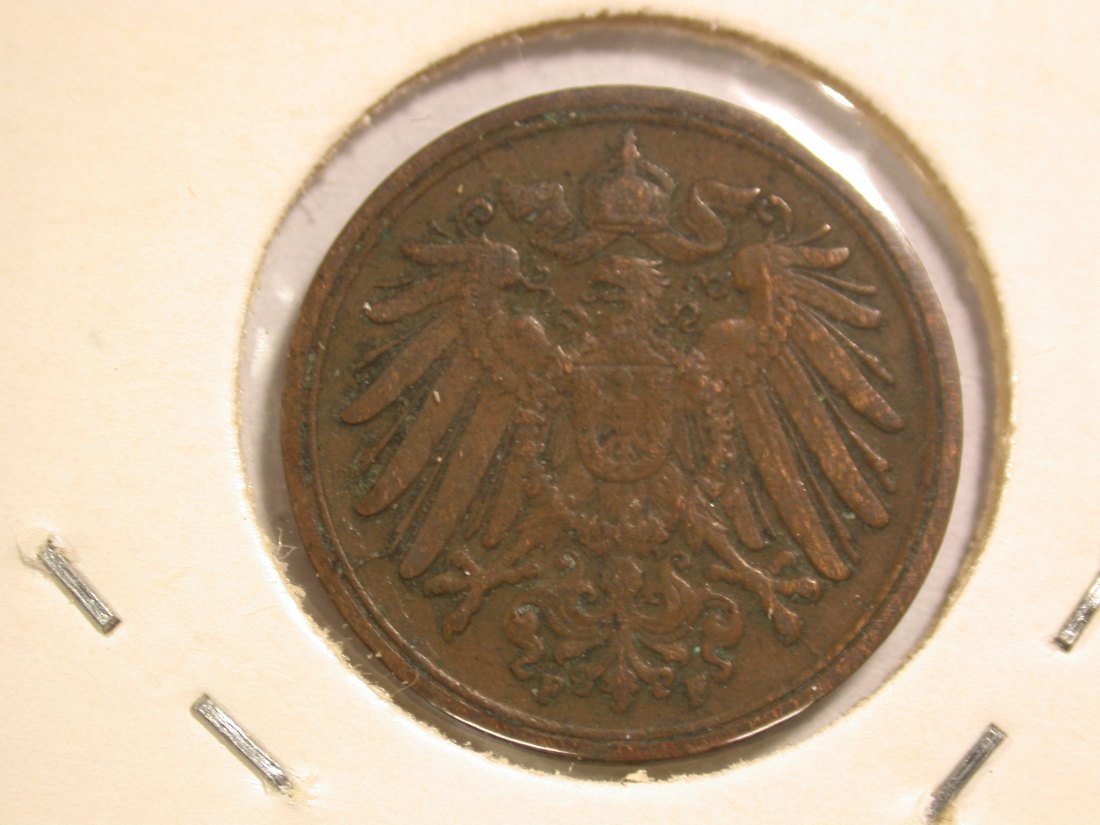  14302 KR 1 Pfennig 1913 F in ss+ Orginalbilder   