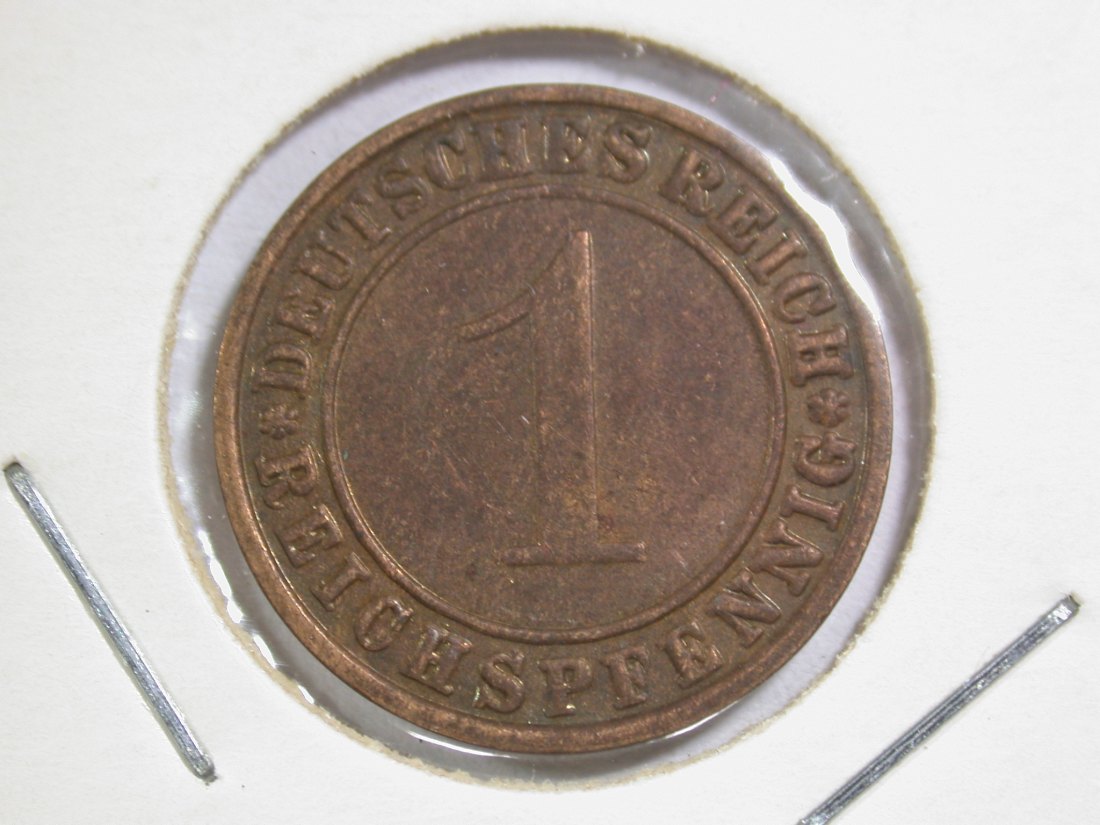  14302 Weimar 1 Reichspfennig 1934 E in ss+ Orginalbilder   