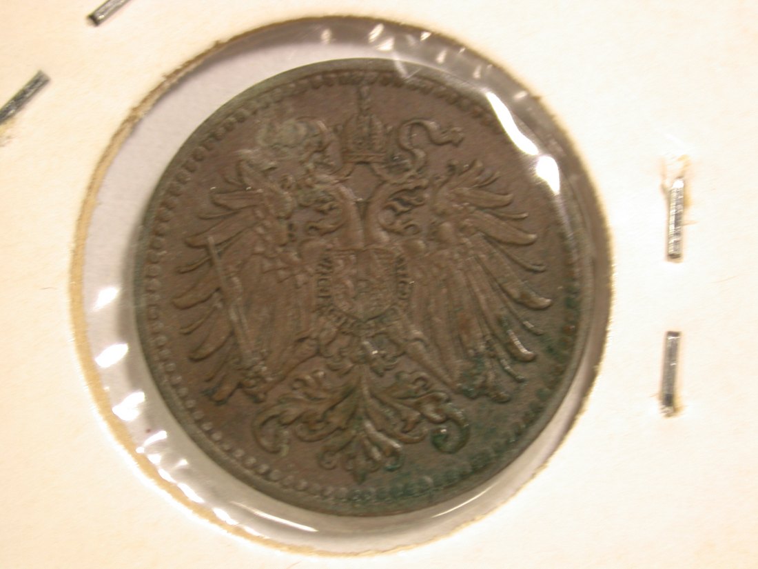  14302 Österreich  1 Heller 1910 in vz/vz-st Orginalbilder   