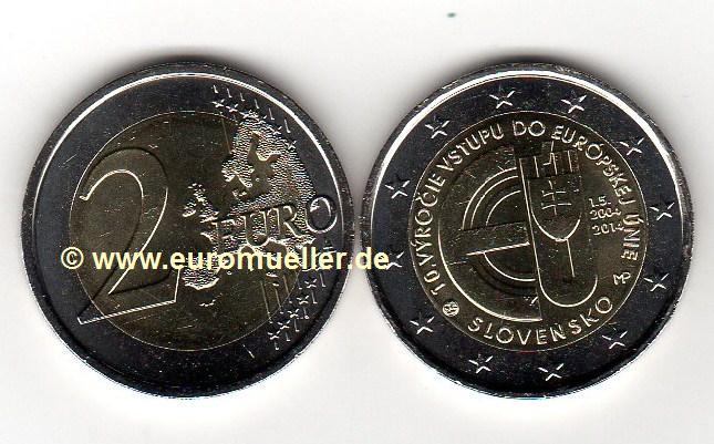 Slowakei 2 Euro Sondermünze 2014...EU Mitglied   