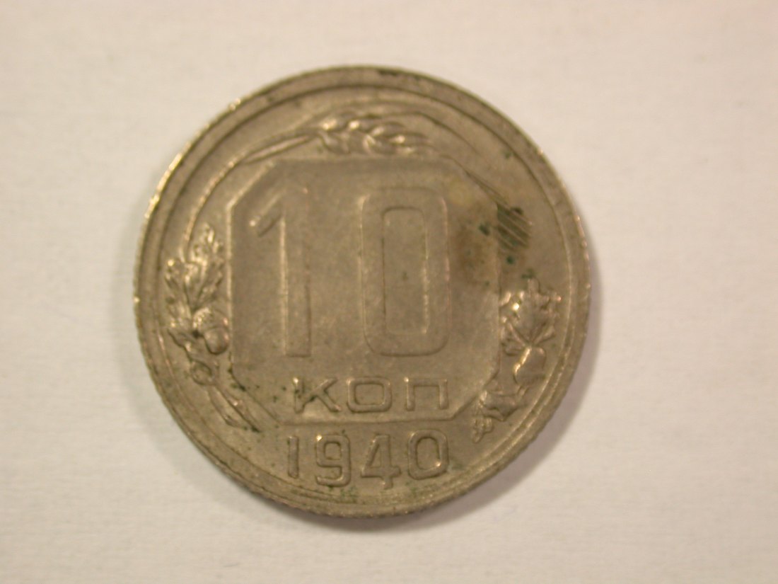  14303 Russland/UDSSR 10 Kopeken 1940 in ss-vz  Orginalbilder!   