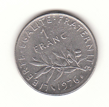  1 Francs Frankreich 1976 (H078)   