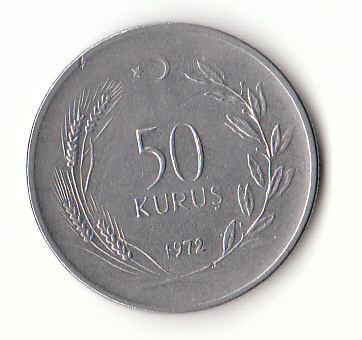  50  Kurus Türkei 1972 (H171)   