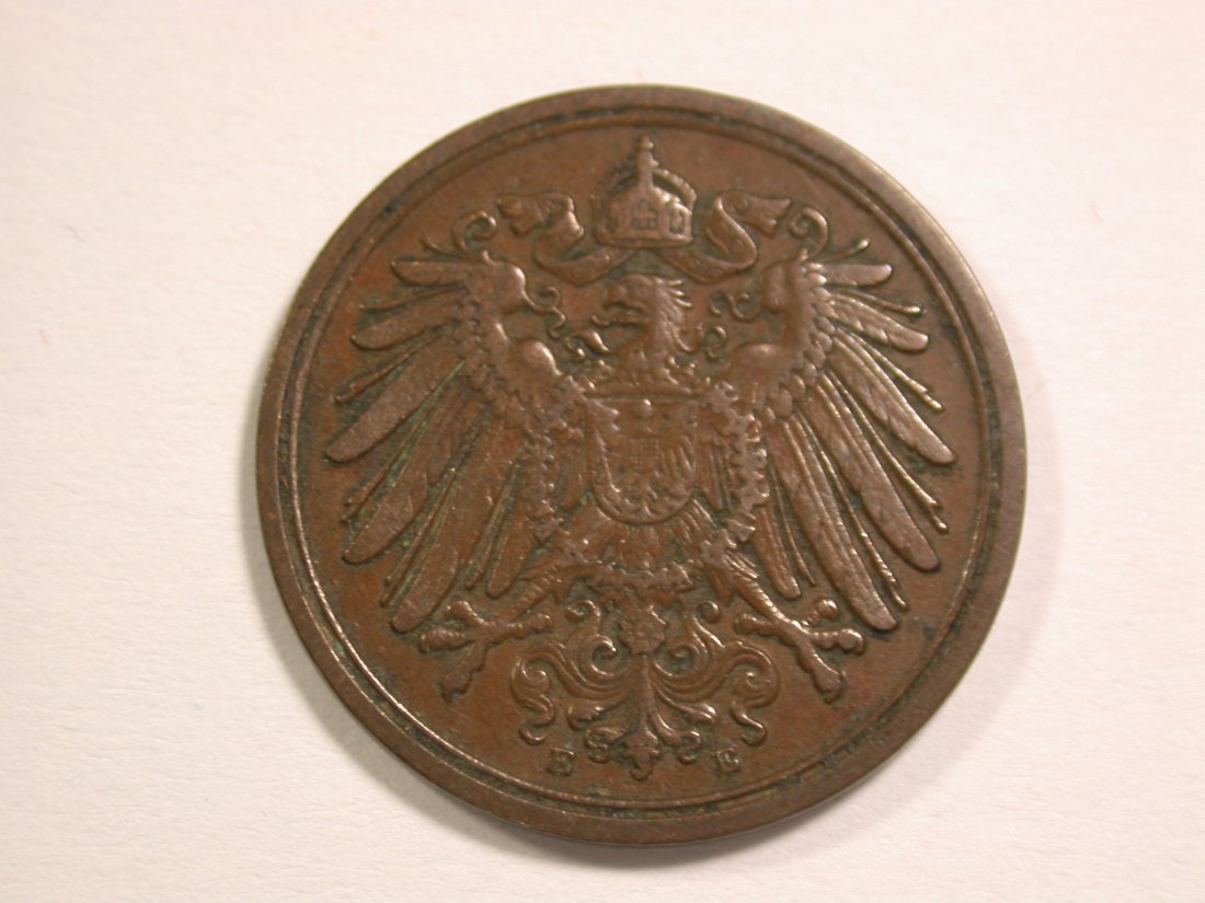 14006 KR 1 Pfennig  1893 E in gutem sehr schön  R  Orginalbilder   