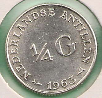  Netherlands Antilles - 1/4 Gulden 1963   