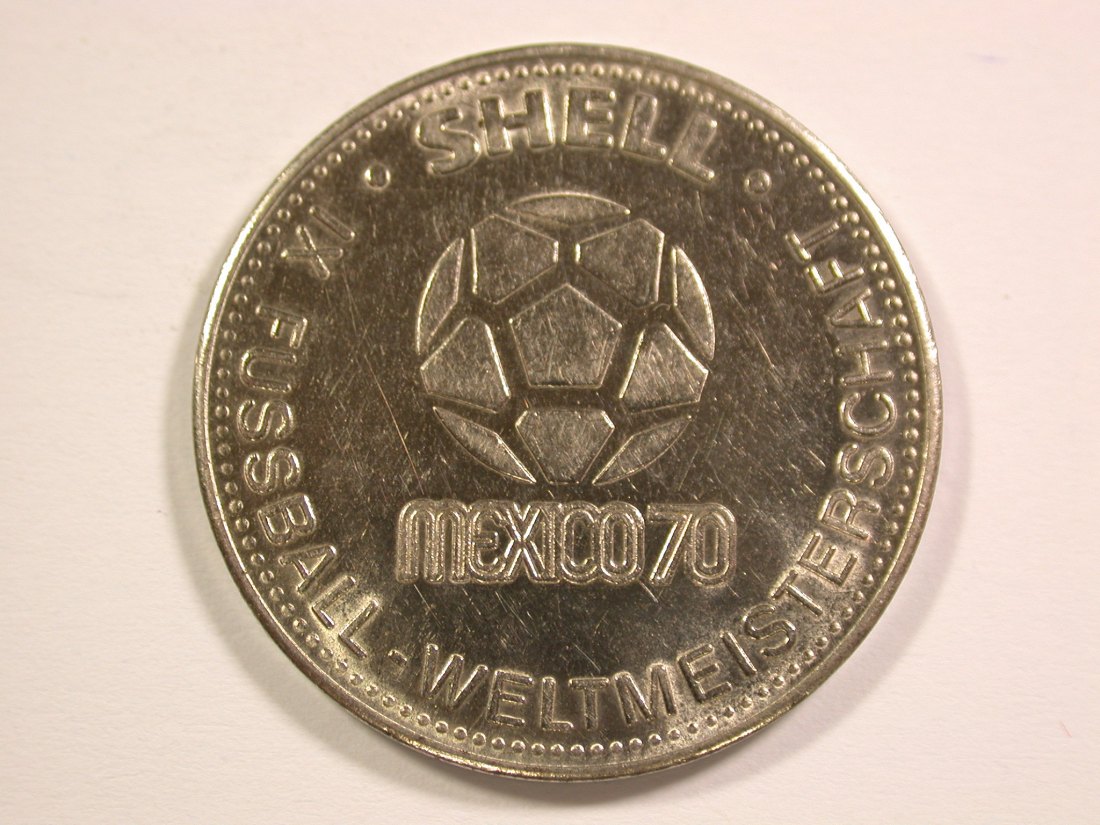  14009 Fussball WM 1970 Mexico Medaille Wolfgang Weber Orginal   