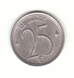  25 Centimes 1966 Belgique (H191)   