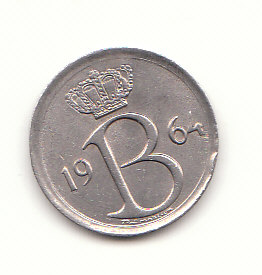 25 Centimes 1964 Belgique (H193)   