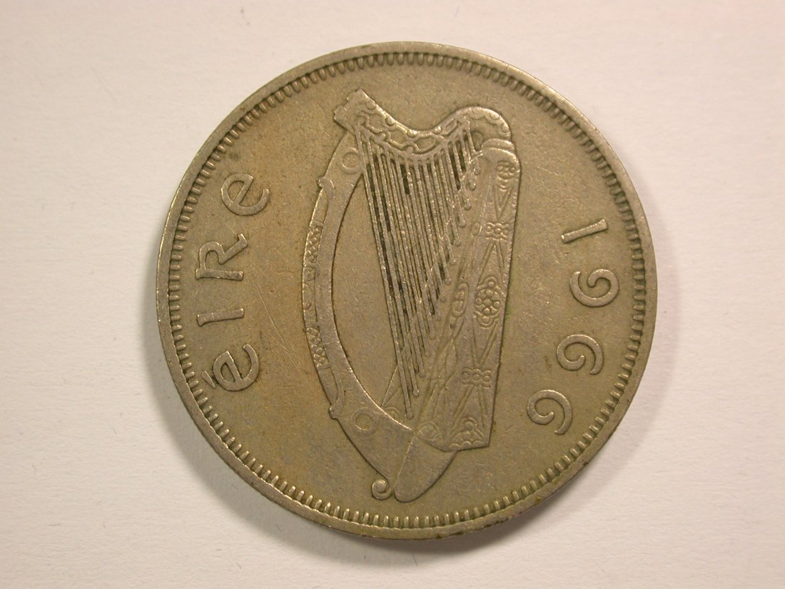  14304  Irland 1 Florin 1966 in ss-vz  Orginalbilder   