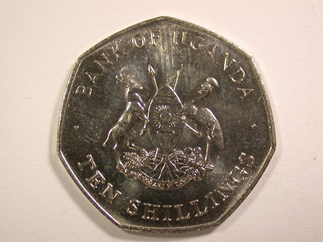  14307 Uganda 10 Shillings 1987 unc  Orginalbilder   