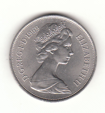  10 new Pence Großbritannien 1969 (H432)   
