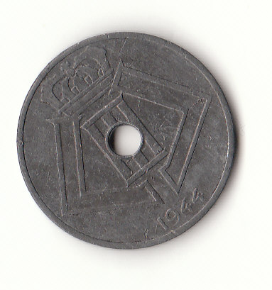  25 Cent Belgien 1944 Zink (H440)   