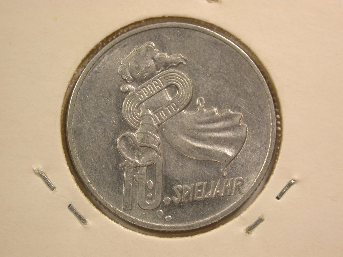  14309 Österreich 10 Jahre Sport Toto Medaille  Orginalbilder   