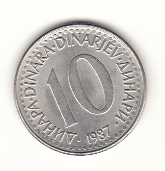  10 Dinar Jugoslawien 1987 (H560)   
