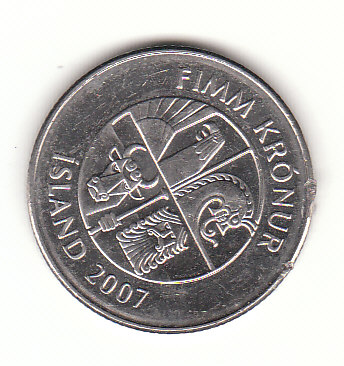  5 Kronur Island 2007 (H598)   