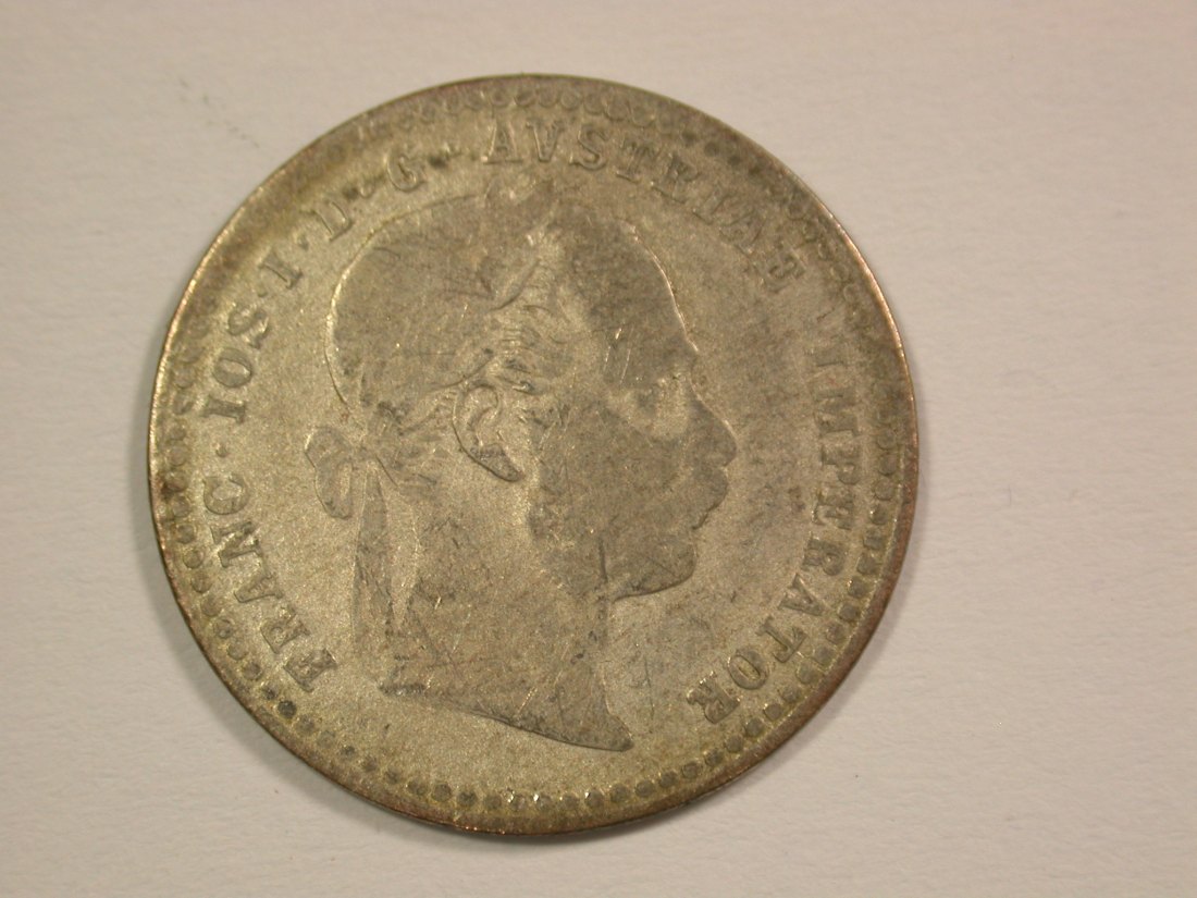  14011 Österreich 10 Kreuzer 1869 in f.ss Silber  Orginalbilder   