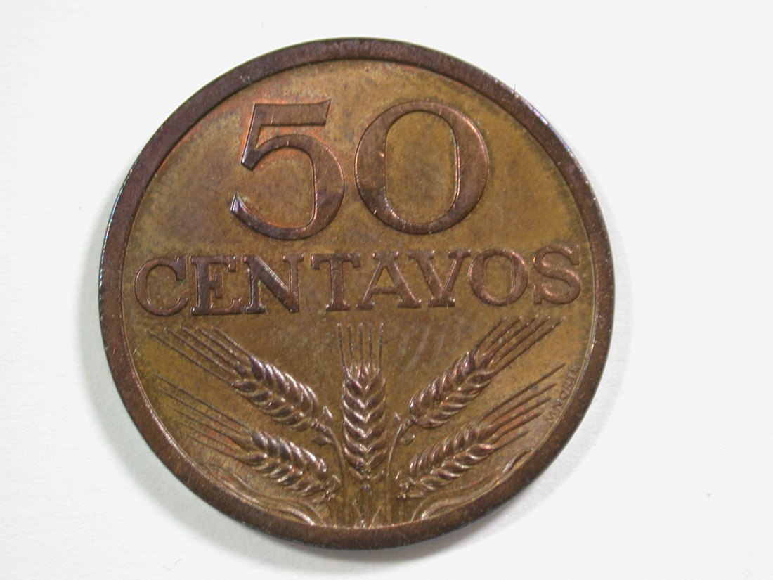  14012 Portugal 50 Centavo 1970 in vz Orginalbilder   