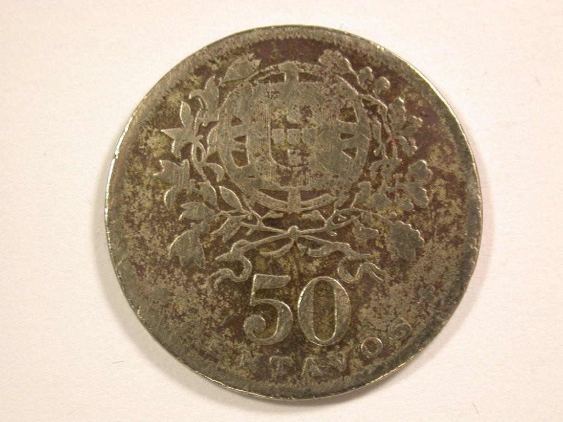  14012 Portugal 50 Centavo 1929 in schön Orginalbilder   