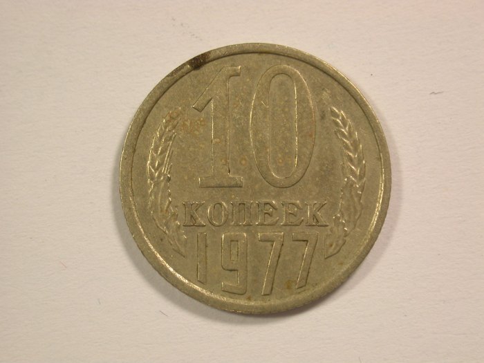  14012 Russland/UDSSR 10 Kopeken 1977 in vz  Orginalbilder   