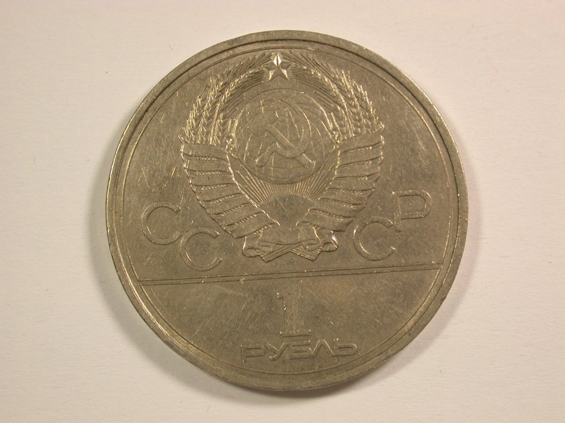  14012 Russland/UDSSR 1 Rubel Olympia 1980 in vz Orginalbilder   