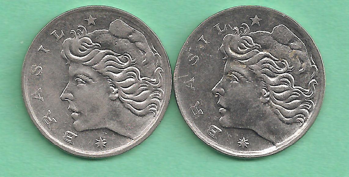  Brazil - zwei Münzen 5 Centavos 1975 - F.A.O   