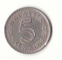  5 Sen Malaysia  1967 (H730)   
