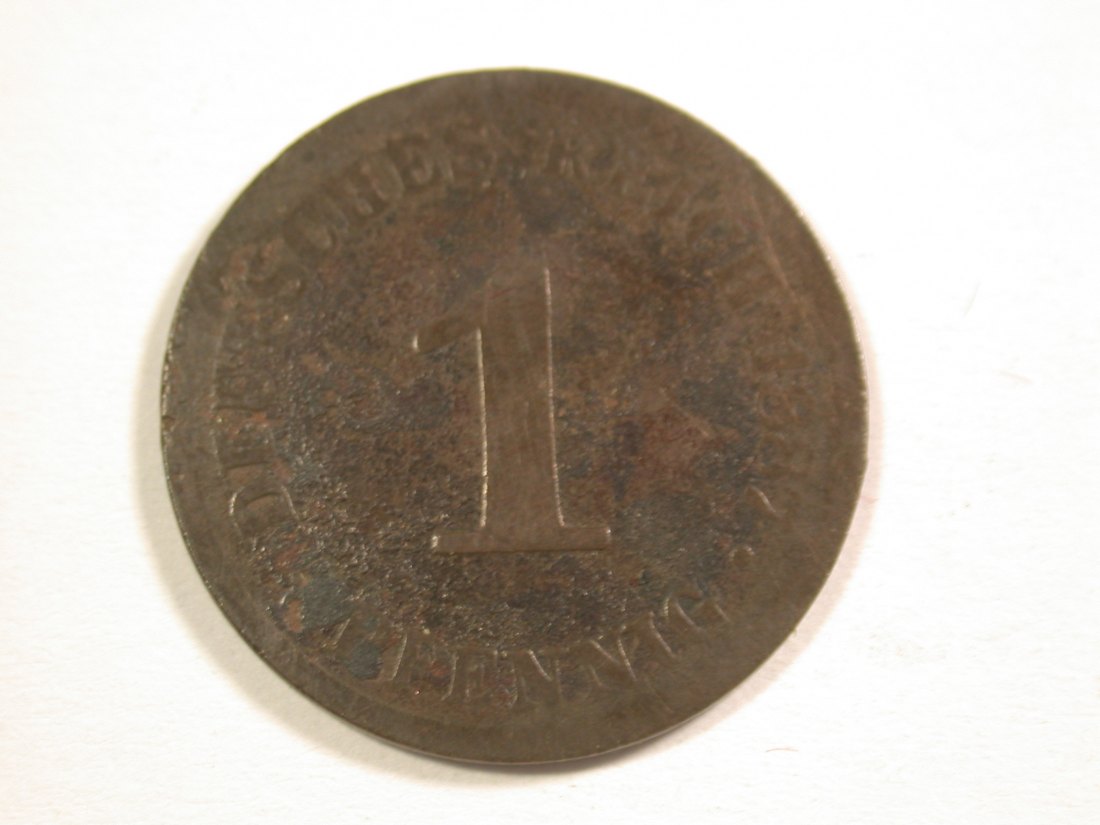 14013 KR 1 Pfennig 1887 J in fast schön Orginalbilder   