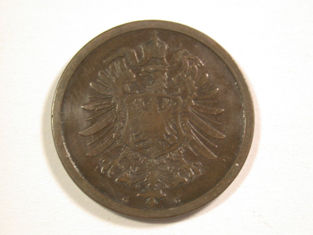  14013 KR  2 Pfennig 1874 G in ss  Orginalbilder   