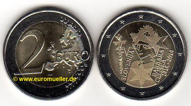 Slowenien 2 Euro Gedenkmünze 2014...B. Celjska   