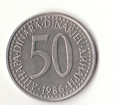 50 Dinara Jugoslawien 1986 (H848)   