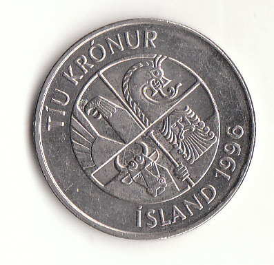  10 Kronur Island 1996 (B063)   