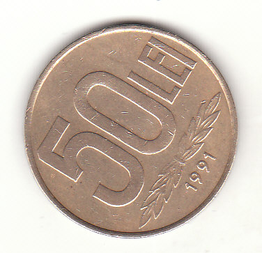  50 Lei Rumänien 1991 (B066)   