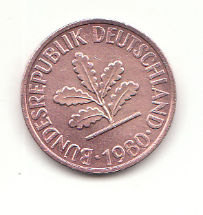  2 Pfennig 1980 D (B102).   