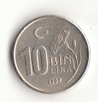  10000 Lira Türkei 1997 (B237)   