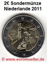 Niederlande ...2 Euro Sondermünze 2011...Erasmus   