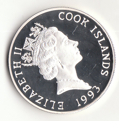  20 Dollars Cook -Inseln 1993 Silber (L017)   