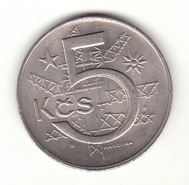  5 Kronen  Tschechoslowakei 1975 (B320)   