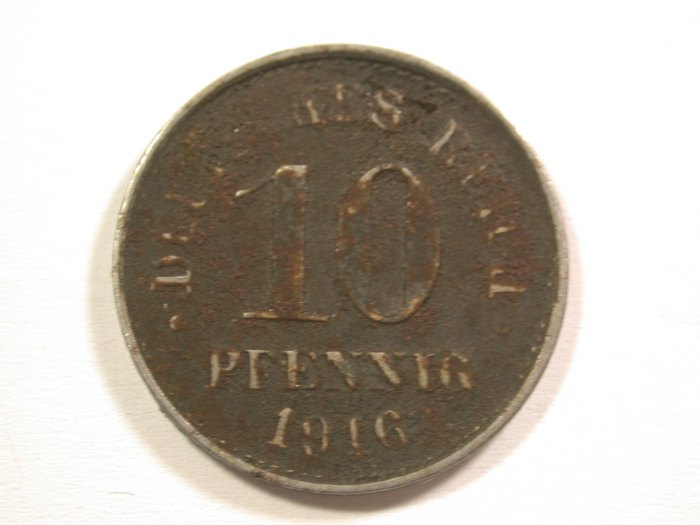  15104 KR 10 Pfennig Eisen 1916, wahrscheinl. D in sehr schön Orginalbilder   