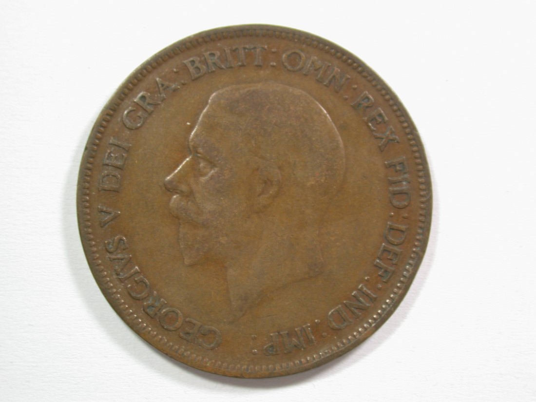  15104 Großbritanien 1 Penny 1929 große Kupfermünze in sehr schön+ Orginalbilder   