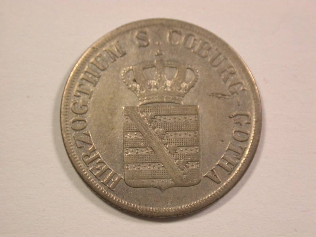  15105 Sachsen-Coburg-Gotha  6 Kreuzer 1838 in ss+ R Orginalbilder   