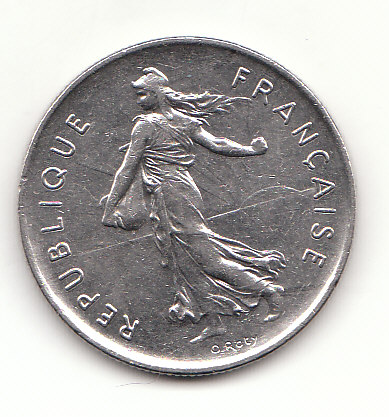  5 Francs Frankreich 1972 (H840)   