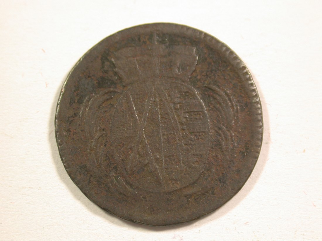  15106 Sachsen 1 Pfennig 1776 C  in ss  Orginalbilder   